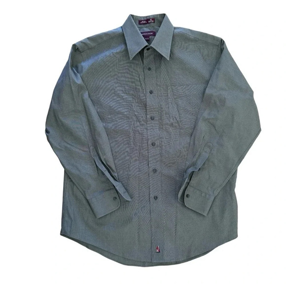 Nordstrom Dress Shirt Wrinkle Free Cotton Button Down Long Sleeve 15 1/2-32 - Picture 1 of 8